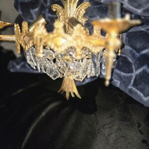 Elegant Gold Crystal Wall Sconce